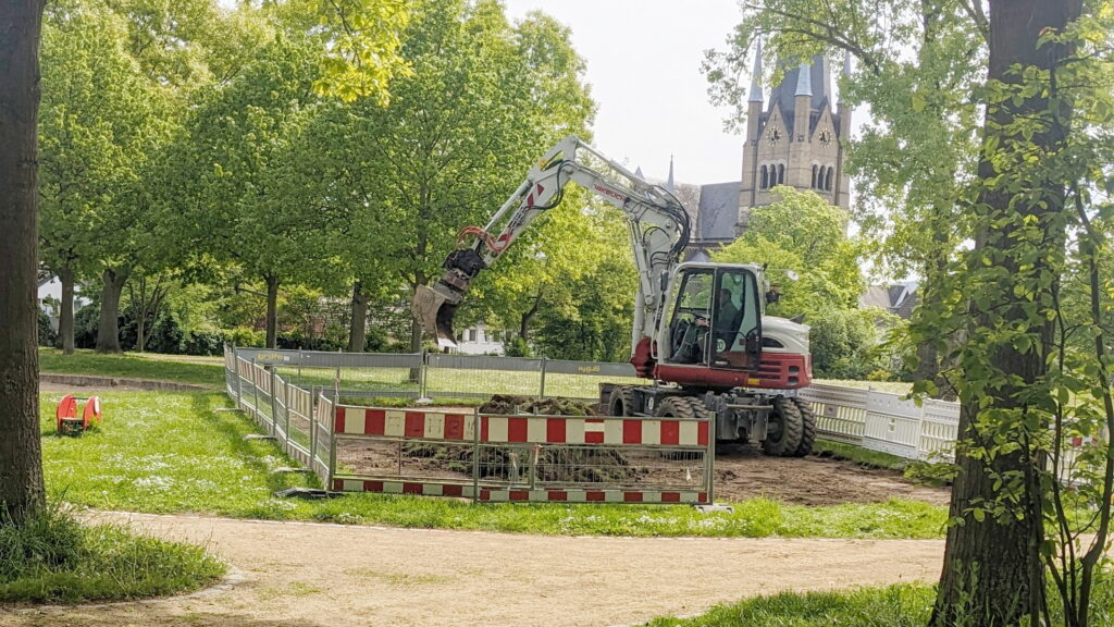 Baustelle der Boulebahn
