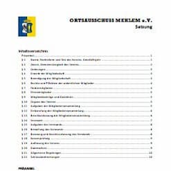 Satzung des Ortsausschuss Mehlem e.V.
