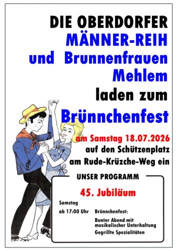 Oberdorfer Männer-Reih 2026 Plakat Brünnchenfest