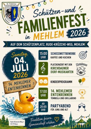 Plakat St Hubertus Schützenfest 2026